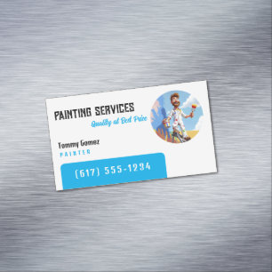 Tarjeta De Visita Magnética Servicios de pintura   Pintores
