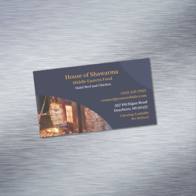 Tarjeta De Visita Magnética Shawarma Medio Oriente (In Situ)