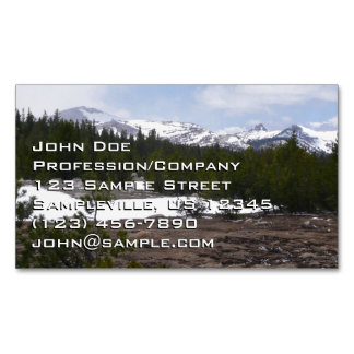 Tarjeta De Visita Magnética Sierra Nevada y nieve en Yosemite