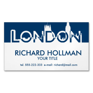 Tarjeta De Visita Magnética Silueta de Londres
