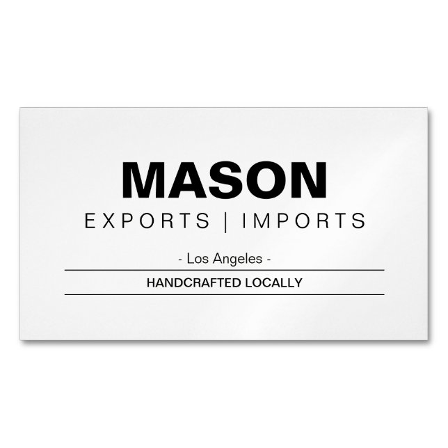 Tarjeta De Visita Magnética Simple | Crema (Anverso)