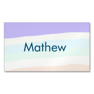 Tarjeta De Visita Magnética simple letra inicial monograma añada su nombre