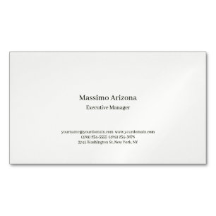 Tarjeta De Visita Magnética Simple Plano Profesional Moderno Minimalista