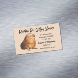 Tarjeta De Visita Magnética Sitio del Mascota de fotografía de cerdo de Guinea