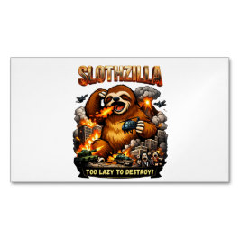 Tarjeta De Visita Magnética Slothzilla Too Lazy to Destroy,Funny Kaiju Monster