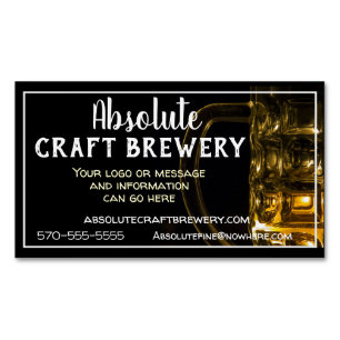 Tarjeta De Visita Magnética Sofisticada Cervecería de Cerveza Mug Craft