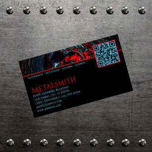 Tarjeta De Visita Magnética Soldadura de metalero de Océano Inferno