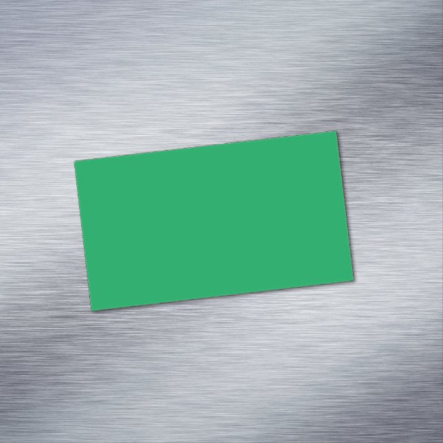 Tarjeta De Visita Magnética Solid Green Background  (In Situ)