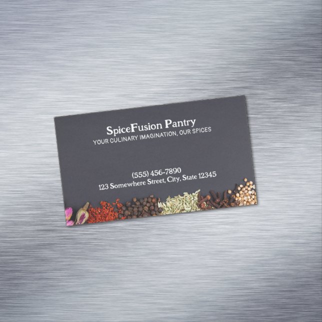 Tarjeta De Visita Magnética Spices Chef (In Situ)