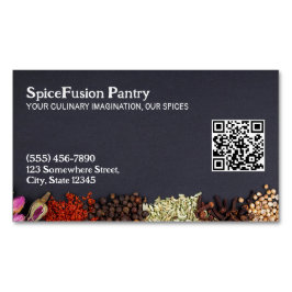 Tarjeta De Visita Magnética Spices Chef Personalizado QR