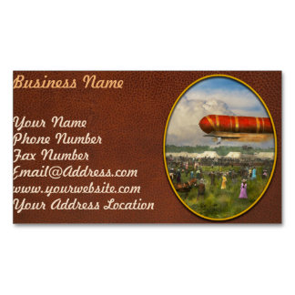 Tarjeta De Visita Magnética Steampunk - Dirigible - Lanzamiento del Nulli Secu