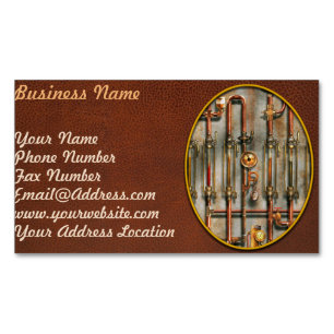 Tarjeta De Visita Magnética Steampunk - El múltiple de lubricación