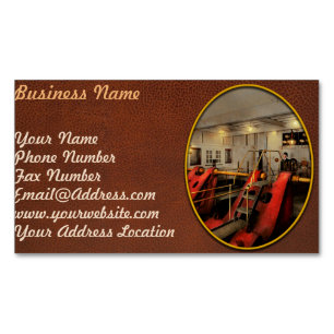 Tarjeta De Visita Magnética Steampunk - Hombre los controles 1908