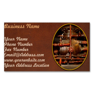 Tarjeta De Visita Magnética Steampunk - Sueños de cañerías