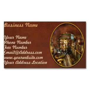 Tarjeta De Visita Magnética Steampunk - Tanques de Pensamiento