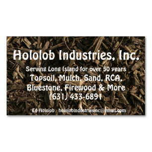 Tarjeta De Visita Magnética Suministros de rocas decorativos, de arena, de tie