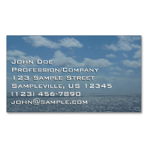 Tarjeta De Visita Magnética Sunny Caribbean Sea Blue Ocean