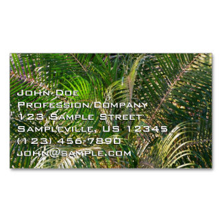 Tarjeta De Visita Magnética Sunset Lit Palm Fronds Tropical