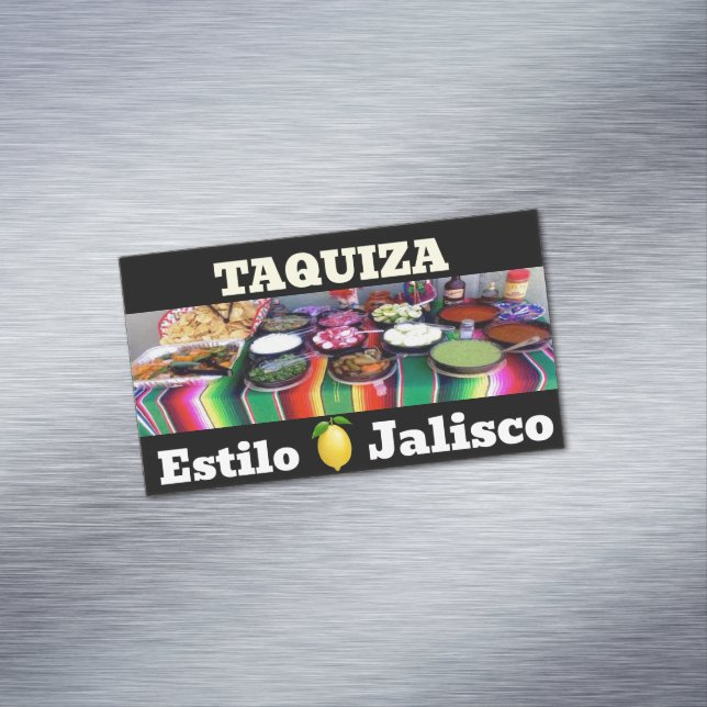 Tarjeta De Visita Magnética taquiza estilo jalisco (In Situ)