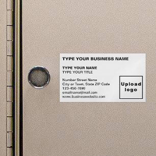Tarjeta De Visita Magnética Tarjeta de presentación magnética blanca alineada