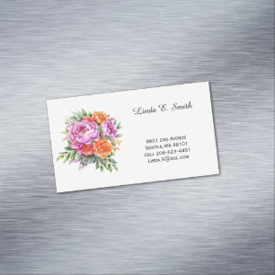 Tarjeta De Visita Magnética Tarjeta Magnética Floral de Presentación