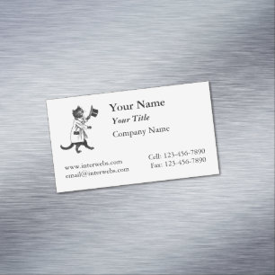 Tarjeta De Visita Magnética Tarjeta Magnética Personalizada de Gato Genial