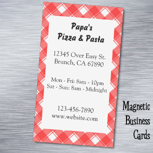 Tarjeta De Visita Magnética Tarjeta magnética publicitaria de restaurante pers