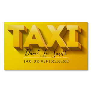Tarjeta De Visita Magnética Taxista / Servicio Cab