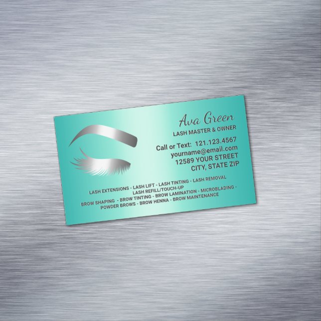 Tarjeta De Visita Magnética Técnico de Lash y Brow (In Situ)
