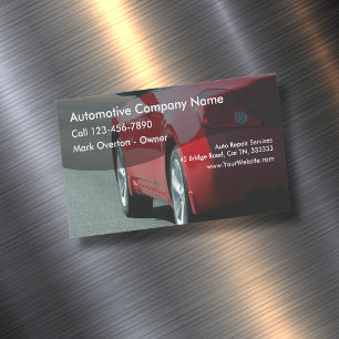 Tarjeta De Visita Magnética Tema del automóvil
