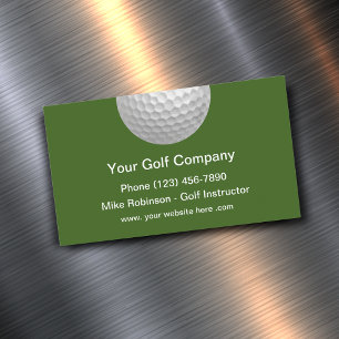 Tarjeta De Visita Magnética Tema deportivo de golf simple