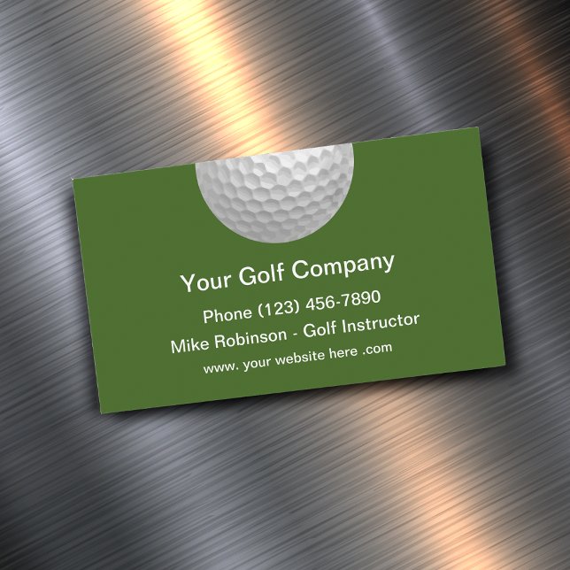 Tarjeta De Visita Magnética Tema deportivo de golf simple (Subido por el creador)