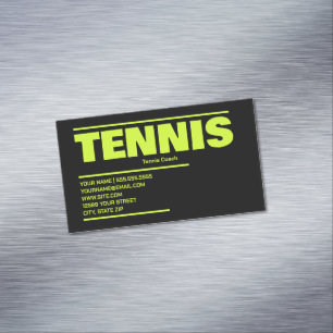 Tarjeta De Visita Magnética Tenis