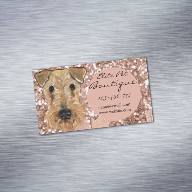 TARJETA DE VISITA MAGNÉTICA TERRIER AIREDALE  (In Situ)