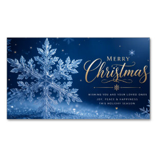 Tarjeta De Visita Magnética texto de felicitación de Navidad alegre