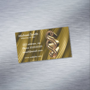 Tarjeta De Visita Magnética Textura de oro