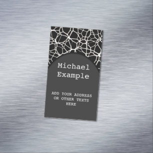 Tarjeta De Visita Magnética Textura web blanca + tu bachgr. e ideas