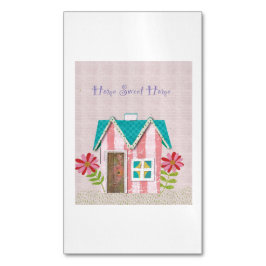 Tarjeta De Visita Magnética The Signature Whimsy (Pink & Teal)