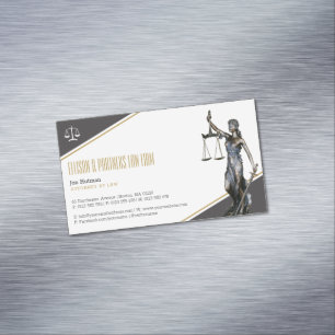 Tarjeta De Visita Magnética Themis Oficina de Derecho