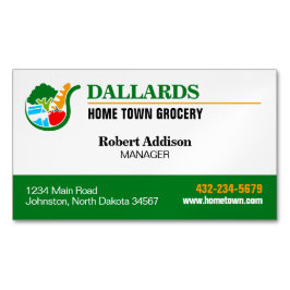Tarjeta De Visita Magnética Tienda de comestibles
