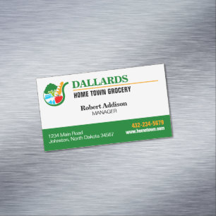 Tarjeta De Visita Magnética Tienda de comestibles