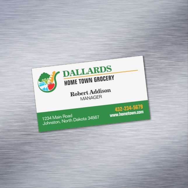 Tarjeta De Visita Magnética Tienda de comestibles (In Situ)
