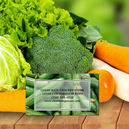 Tarjeta De Visita Magnética Tienda de comestibles o granjeros comercializan pr