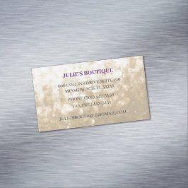Tarjeta De Visita Magnética Tienda de ropa Purpurinoso irlandés Gold Purple