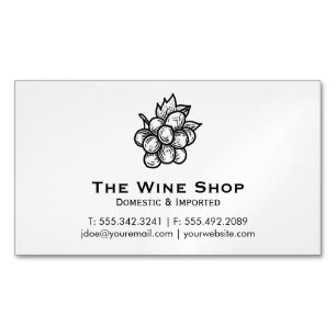 Tarjeta De Visita Magnética Tienda de vinos