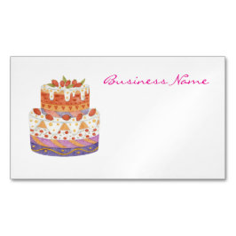 Tarjeta De Visita Magnética Torta de dos niveles de fresa