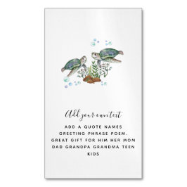 Tarjeta De Visita Magnética TORTUGAS DE MAR personalizadas