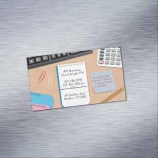 Tarjeta De Visita Magnética Trabajo de oficina de contabilidad