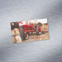 Tractor de granjas Agricultura Rústica Vintage Roj