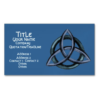 Tarjeta De Visita Magnética Triquetra (azul)